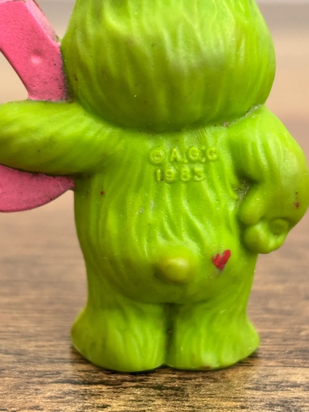 VINTAGE 1983 Kenner Care Bears | Good Luck Bear Pink Horseshoe Toy Figure Topper